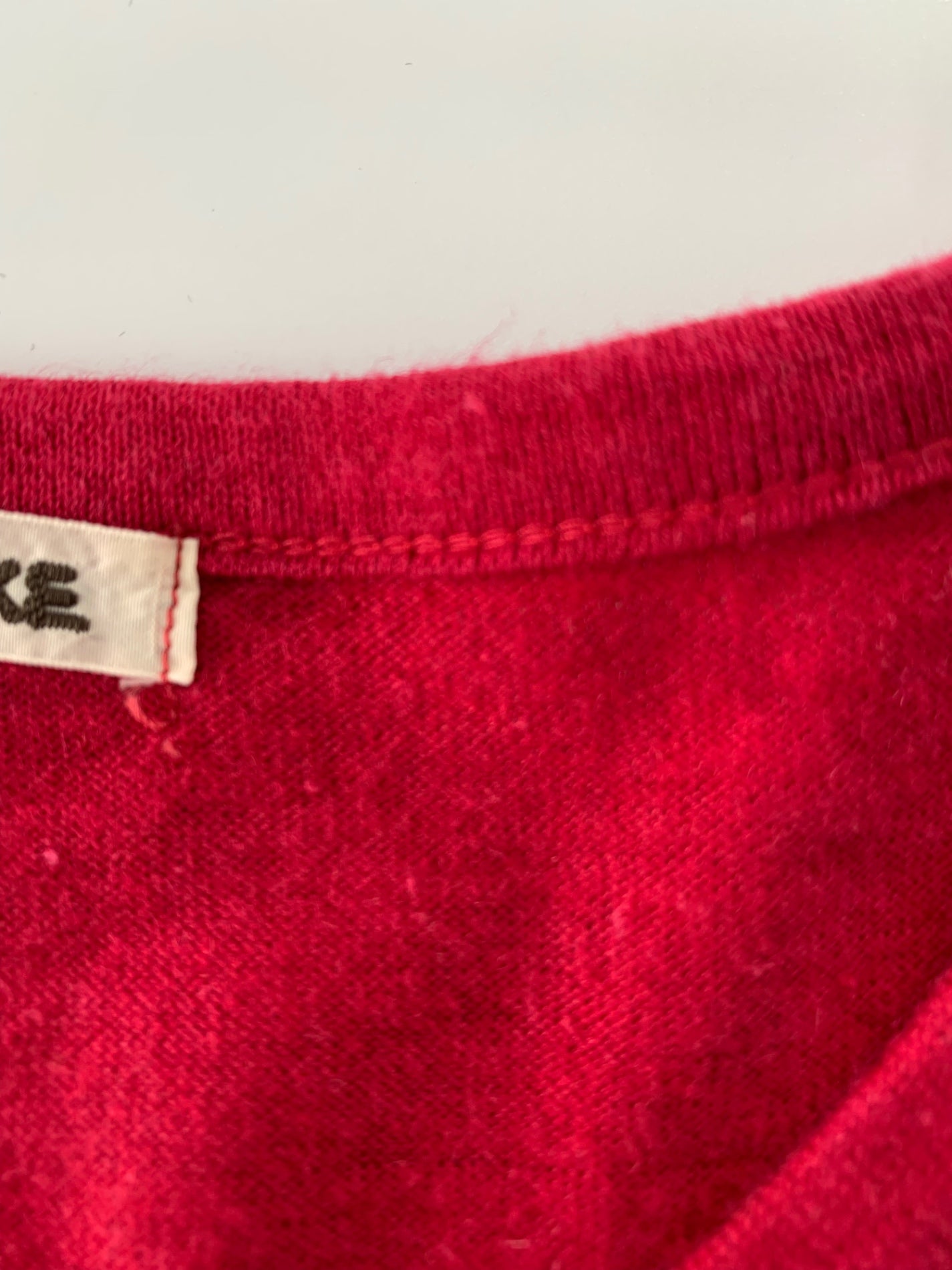 イッセイミヤケメン LY12022 Tシャツ M レッド クルーネック リネン混 ヴィンテージ 80s 筆タグ IT5T8M8ED6OG 【SALE】