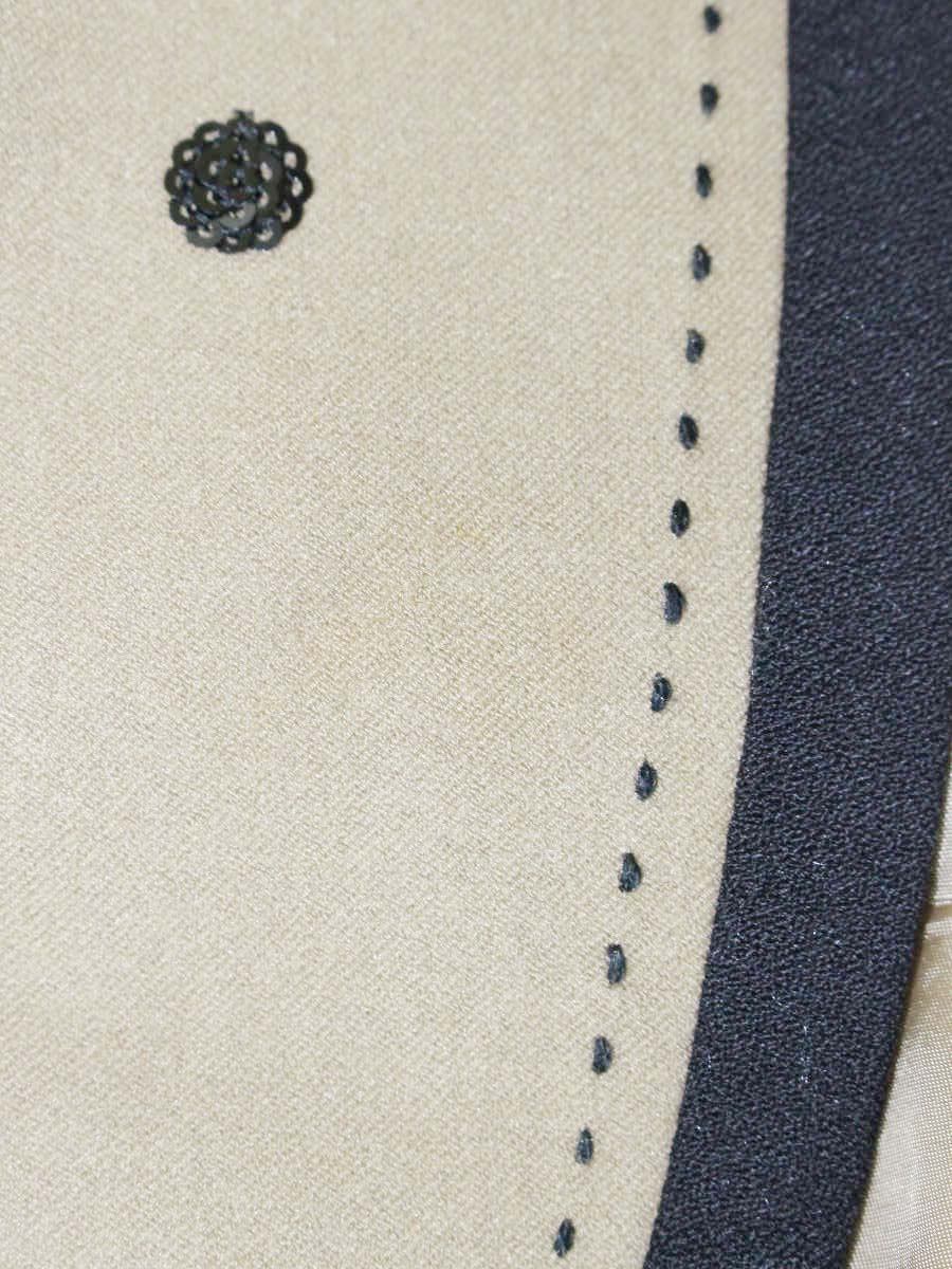 エムズグレイシー 724518 ジャケット 38 ベージュ ノーカラー ビーズ スパンコール ITM9IGYQF4DE