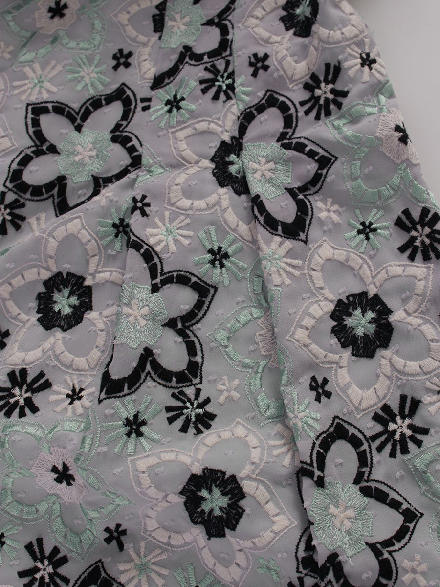 トッカ OPTOCM0260 ワンピース 4 グレー フラワー刺繍 ITK7XFVJYOZK