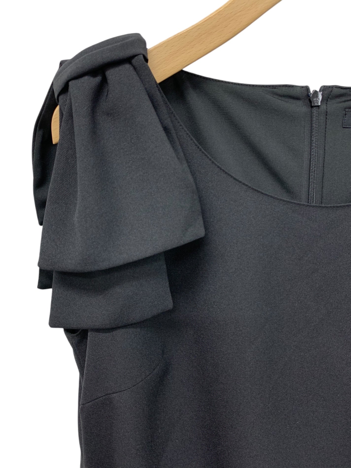 ルネ basic 5036470 ワンピース 36 ブラック 肩リボン バルーン IT57LDW5JI44 【SALE】