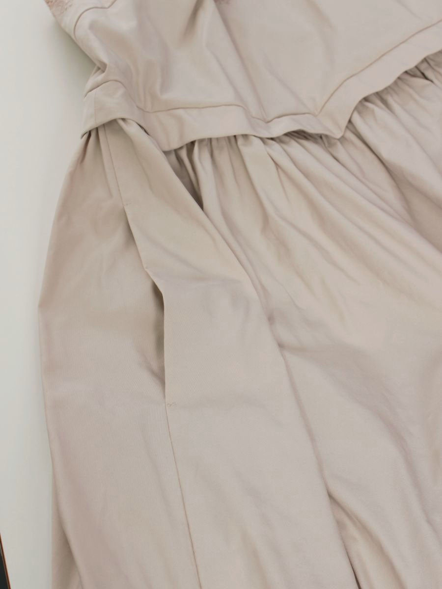 エポカ レースコンビタフタドレス エポカ M5J14-339-40 ワンピース 40 ベージュ 24SS ITN3FK1DXL1V