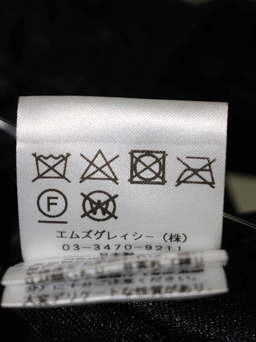 エムズグレイシー リボンテープシアー 110309 チュニック 40 ブラック ITIWHVWN11XN