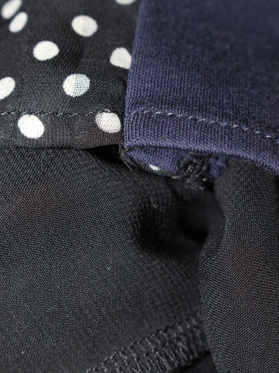 チェスティ 21H604 トップス F ネイビー 水玉 フリル ITI2XDKF1R58