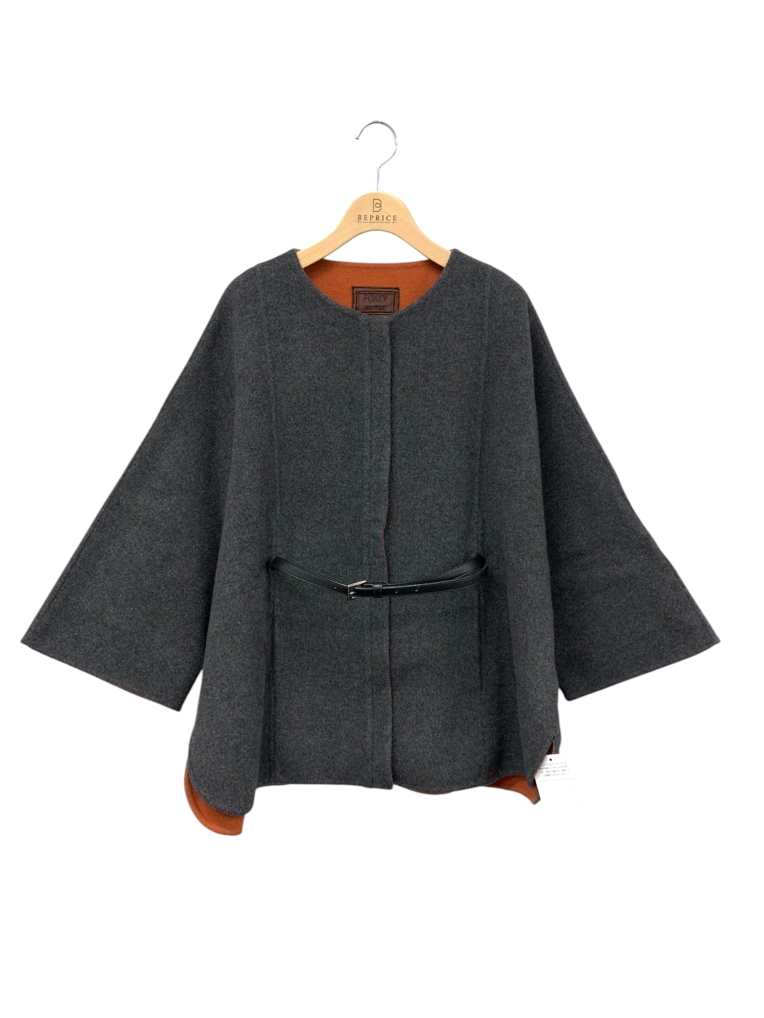 フォクシーブティック Coat Cashmere Poncho 40074 ショートコート F チャコール カシミヤ |  中古ブランド品・古着通販ビープライス