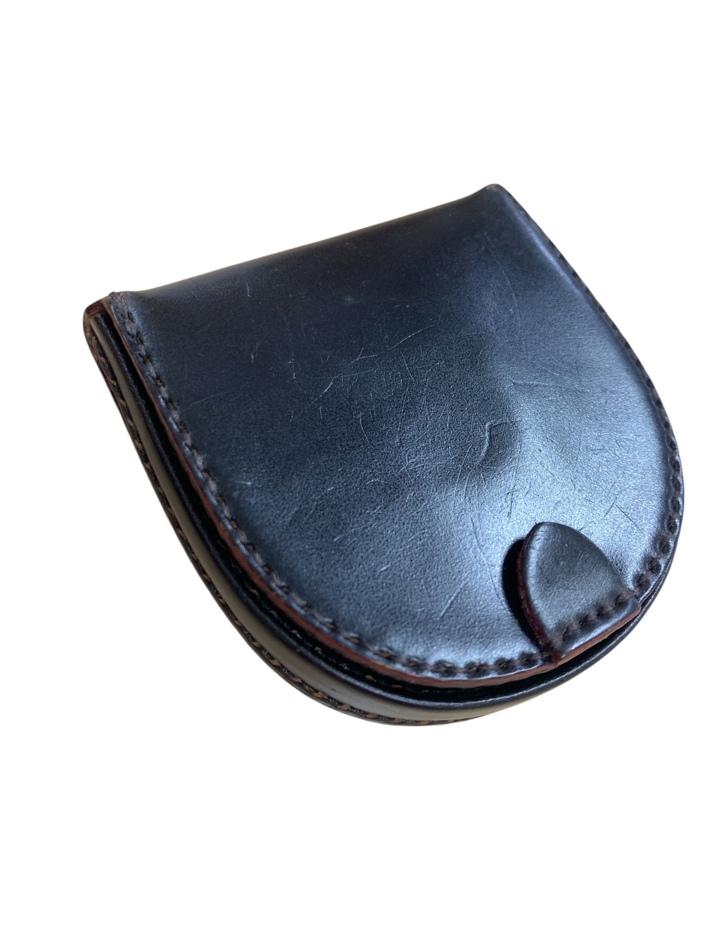 ガンゾ コインケース ブラック レザー 馬蹄形 IT2I7HG3ZUOP