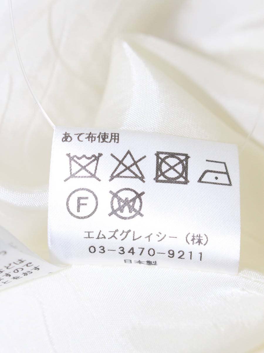 エムズグレイシー ゴブラン調プリントタックスカート 017526 38 ホワイト/ピンク ITY3TIC0L5G4