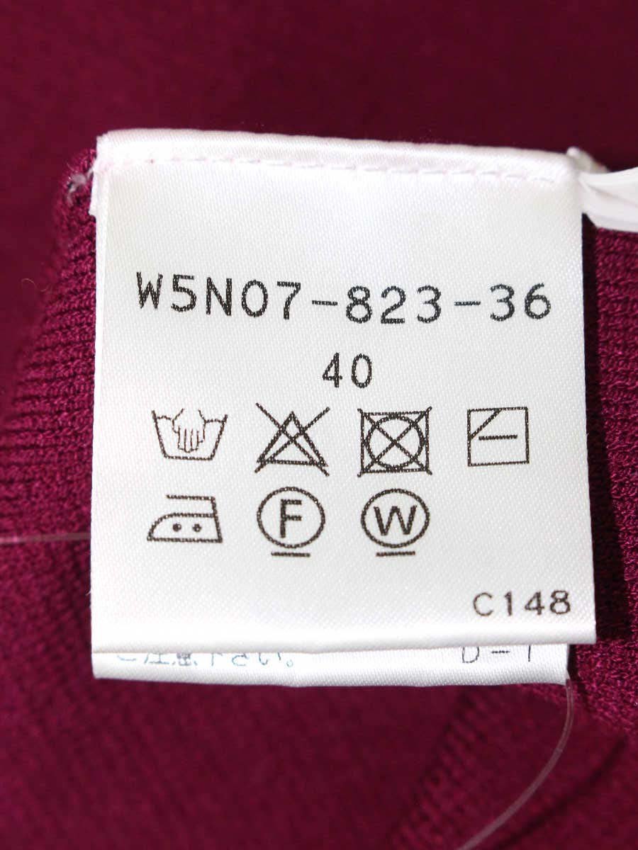 トゥービーシック W5N07-823-36 ニット 40 ワインレッド ボタン装飾 IT0Y6DHI1SUM