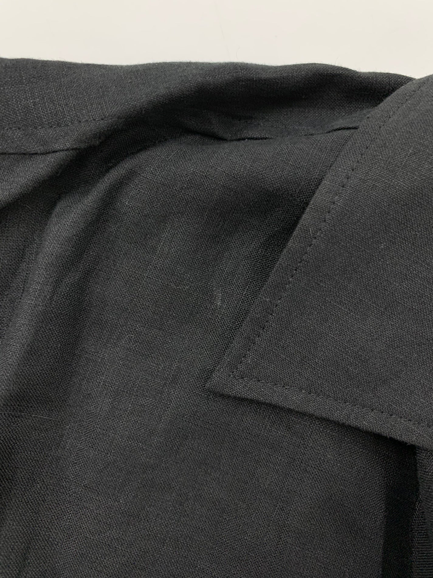 マックスマーラ 12210312 ワンピース 36 ブラック 麻 レザーベルト付き フリンジ IT66PY0QVWMW 【SALE】