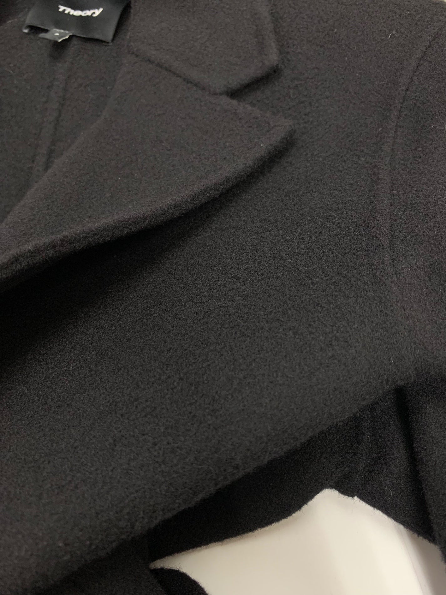 セオリー 01-3309605-050-901 コート P ブラック カシミヤ ダブルフェイス ITH49SWM6WB5