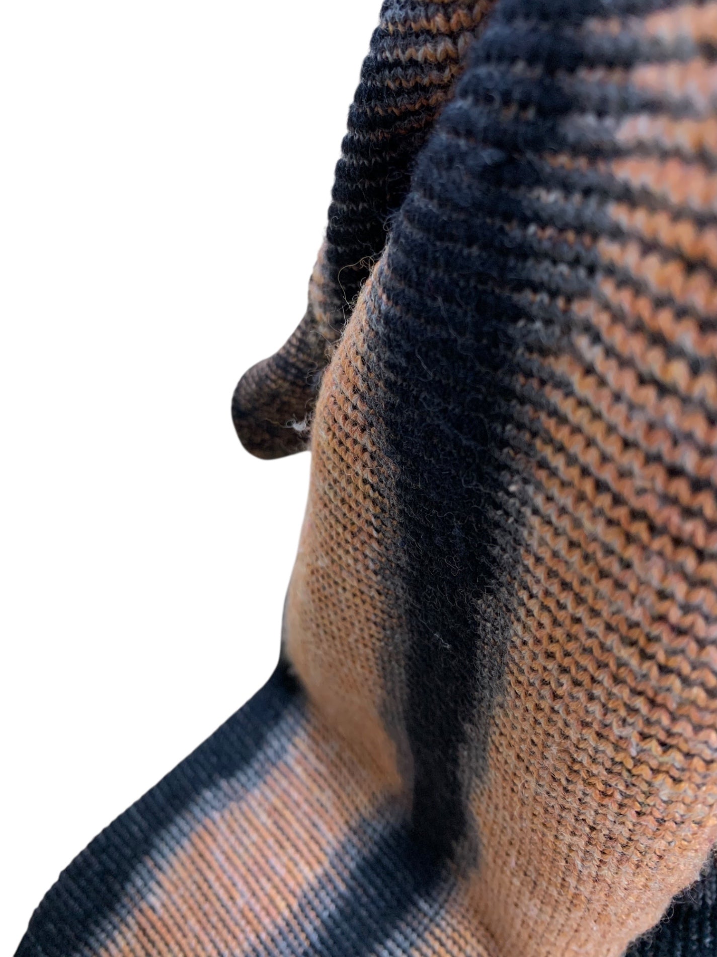 イッセイミヤケメン ME61KN034 ハイネックニット M オレンジ ストライプ 銀タグ ITONDUNT6M6S 【SALE】