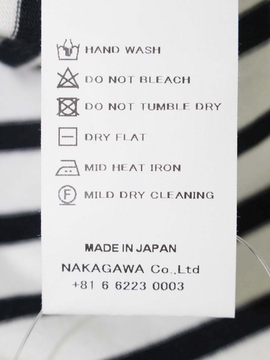 ニコルソンアンドニコルソン OCEAN-STRIPED COTTON JERSEY Ocean ST カットソー 38 ホワイト 24SS ボーダー IT6FE0V50DPO