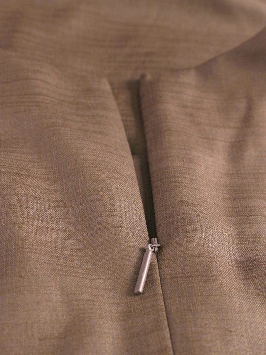 ルネ basic 5836080 ワンピース 34 ブラウン ウエストリボン デザインポケット IT32S1IC4F9U