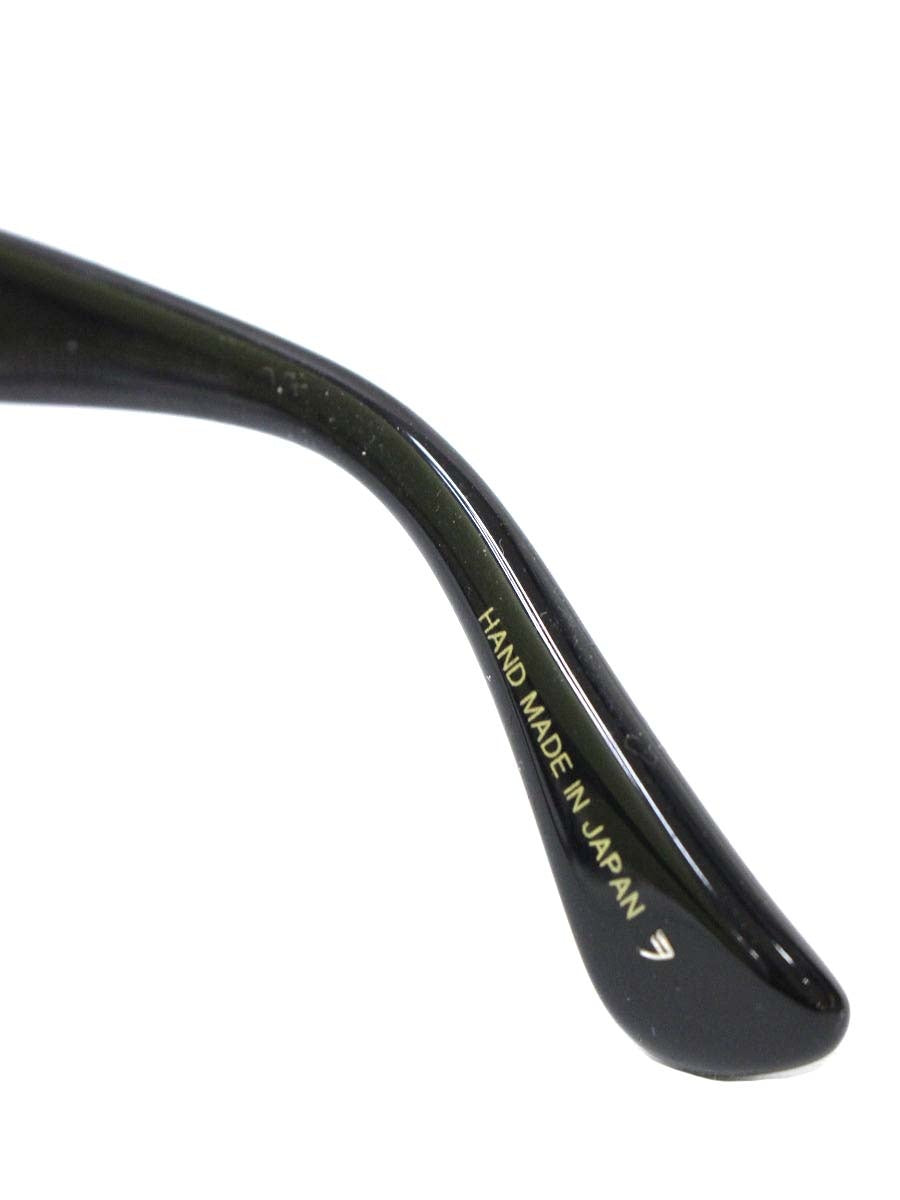 角矢甚治郎 其参拾五 10金飾り メガネ ブラック/クリアブラウン セルロイド ウェリントン ITY32UDM7TIW 【SALE】