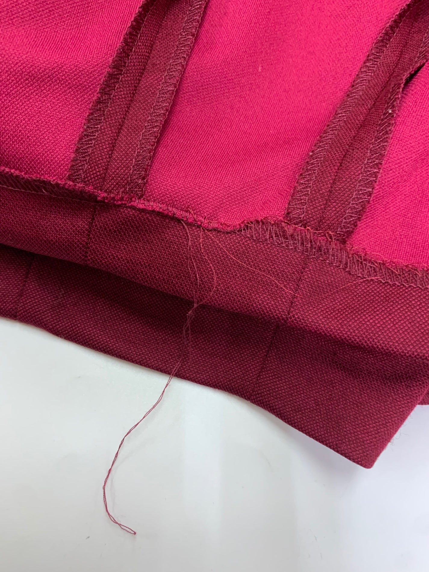 シビラ ワンピース M ワインレッド ウール タック ITC2LGCVVNJ4