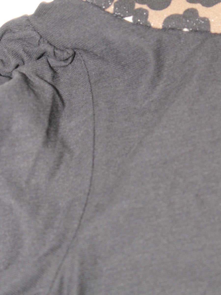 エムズグレイシー 425329 Tシャツ カットソー 38 ブラック フラワーモチーフ リボン IT6PTI2U66DK