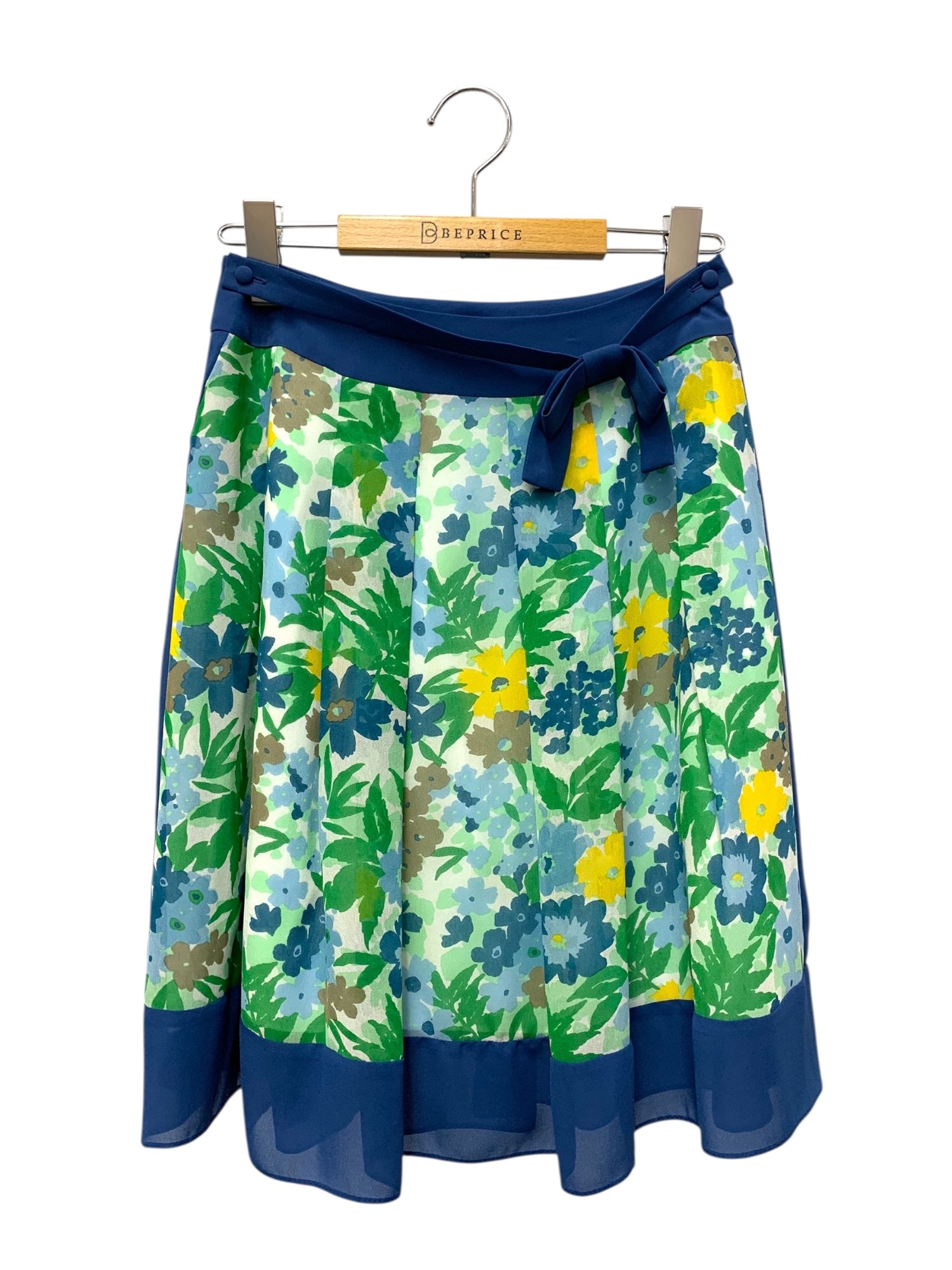 タグ付　新品　エムズグレイシー　36　黄色ひざ丈スカート タグ付 新品 エムズグレイシー 36 黄色ひざ丈スカート