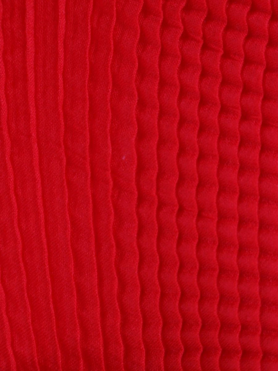 ミーイッセイミヤケ MI13FJ061 プルオーバー レッド ボトルネック ワッフルプリーツ ITRZLVSEAF9Y