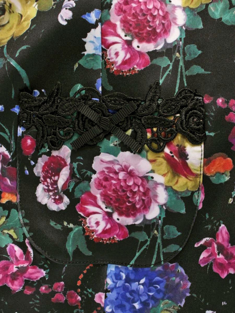 スーパービューティー ワンピース 40 ブラック フラワープリント ITO671S323BC