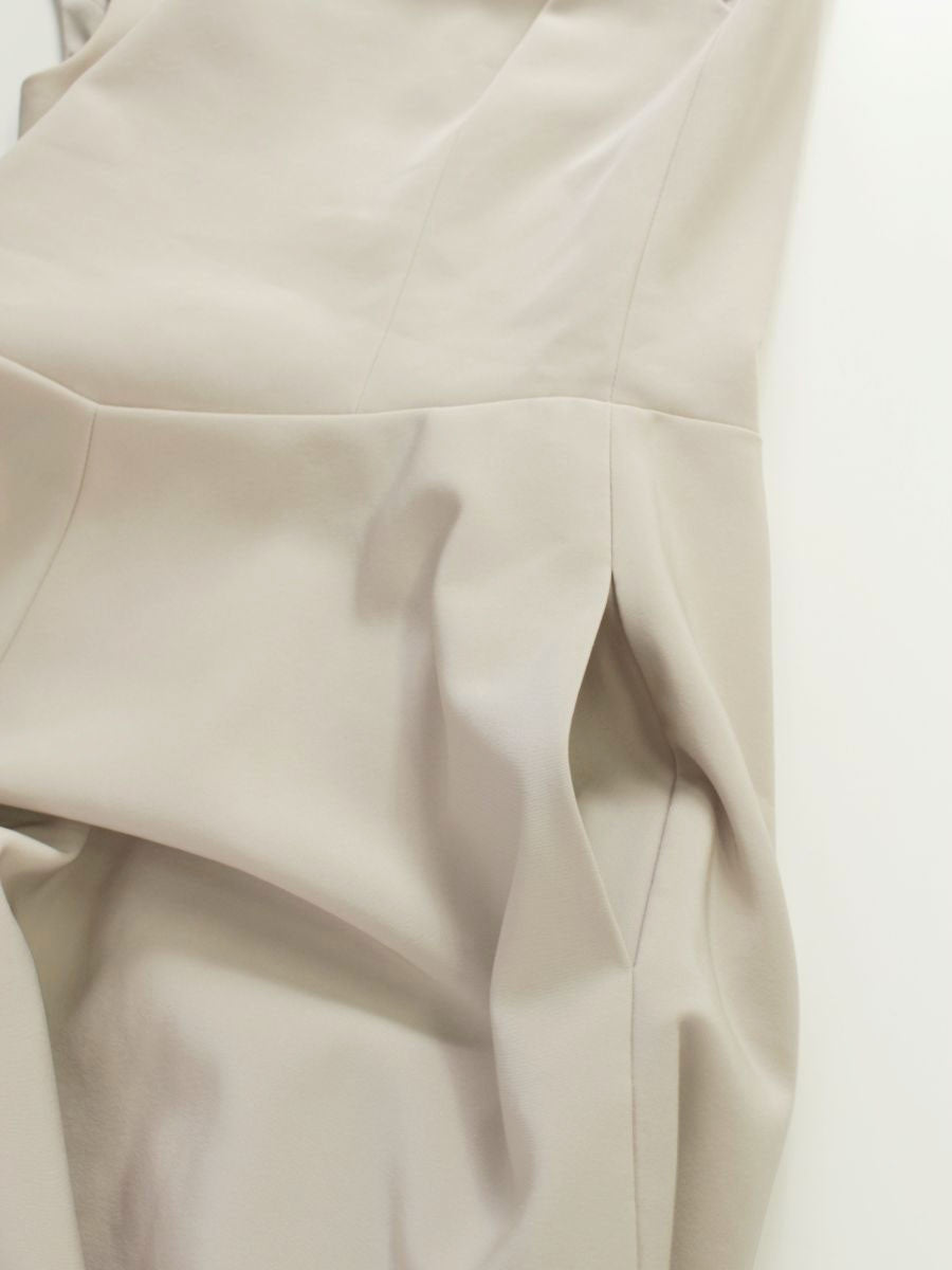 フォクシーニューヨーク 35605 ワンピース 38 グレージュ V字ネック IT2NHLCOGNRZ