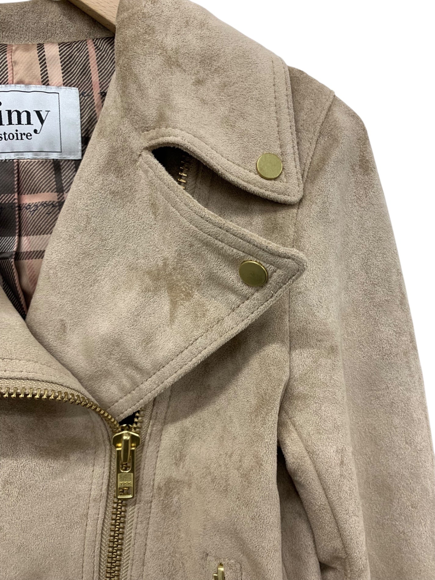 エイミーイストワール 11118501190-0 ジャケット S ベージュ コンパクト フェイクスエード ITHKY7ZDLJI7 【SALE】
