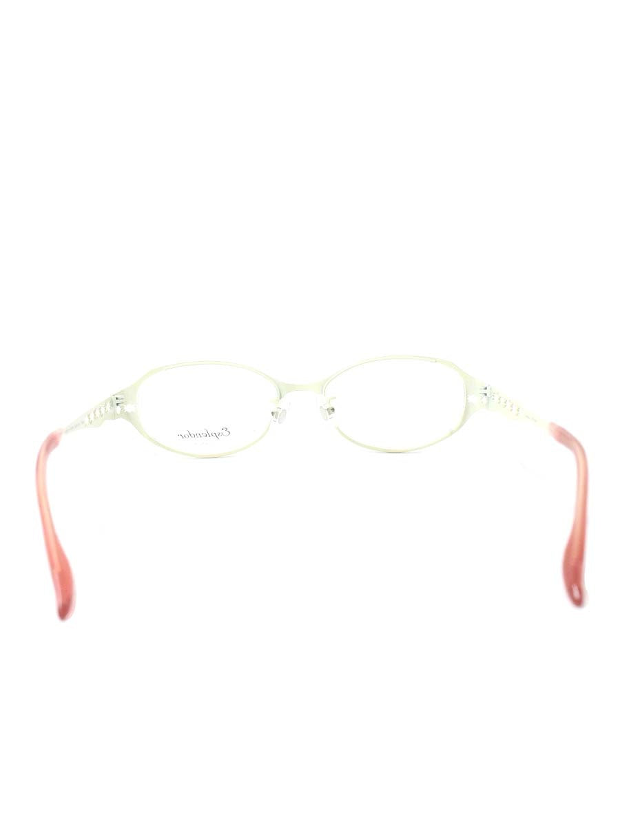 エスプレンドール EP-809 ホワイト メタルフレーム オーバル メガネ ITLNU5YREFD4 【SALE】