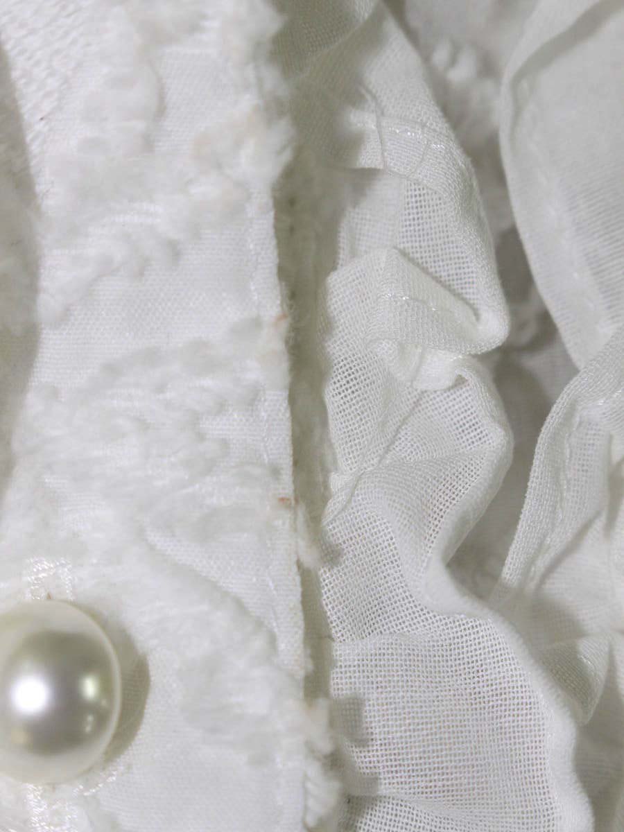 ルネ 6111110 36 ホワイト コーティングパール ブラウス ノースリーブ ITCGUM3DTNEA 【SALE】