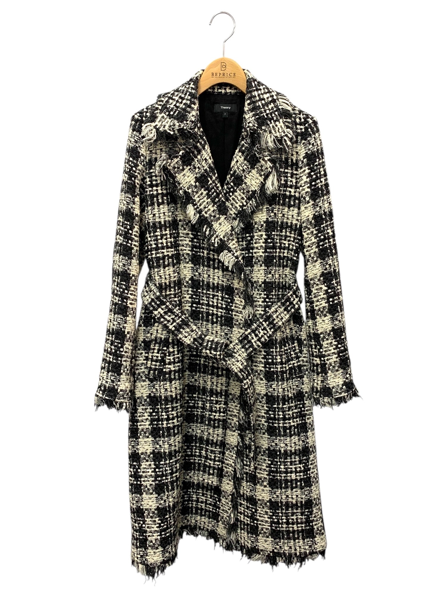 セオリー 01-0109601-054-901 コート ブラック ツイード | 中古  