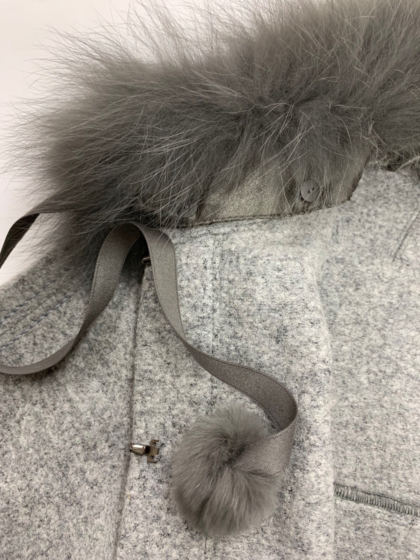 トゥービーシック ZKA23-953-07 コート グレー ショート フォックス レッキスラビット ファー 2way IT24TM55C0XN