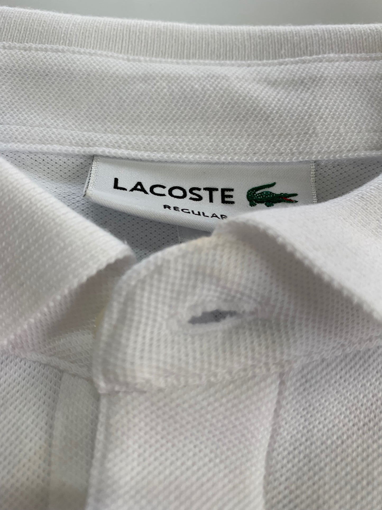 ラコステ レギュラーフィット ストレッチ パリポロシャツ (半袖) PH5522J 4-M ホワイト IT0GDK0ZRFA8