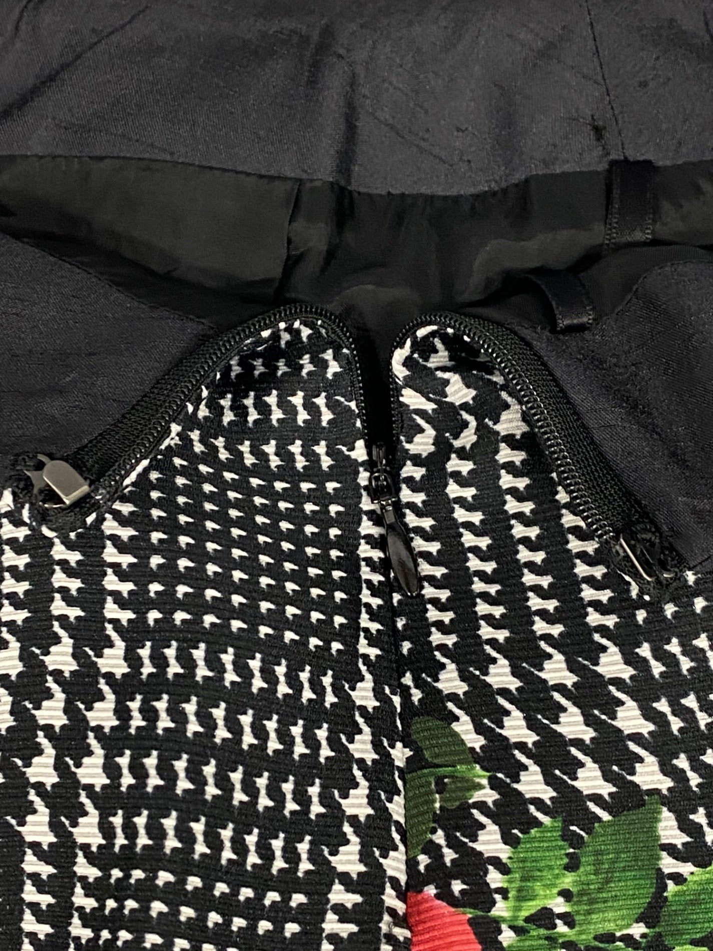 エムズグレイシー 817359 スカート 40 ブラック 千鳥 花柄 ITY8ON2R8FD3