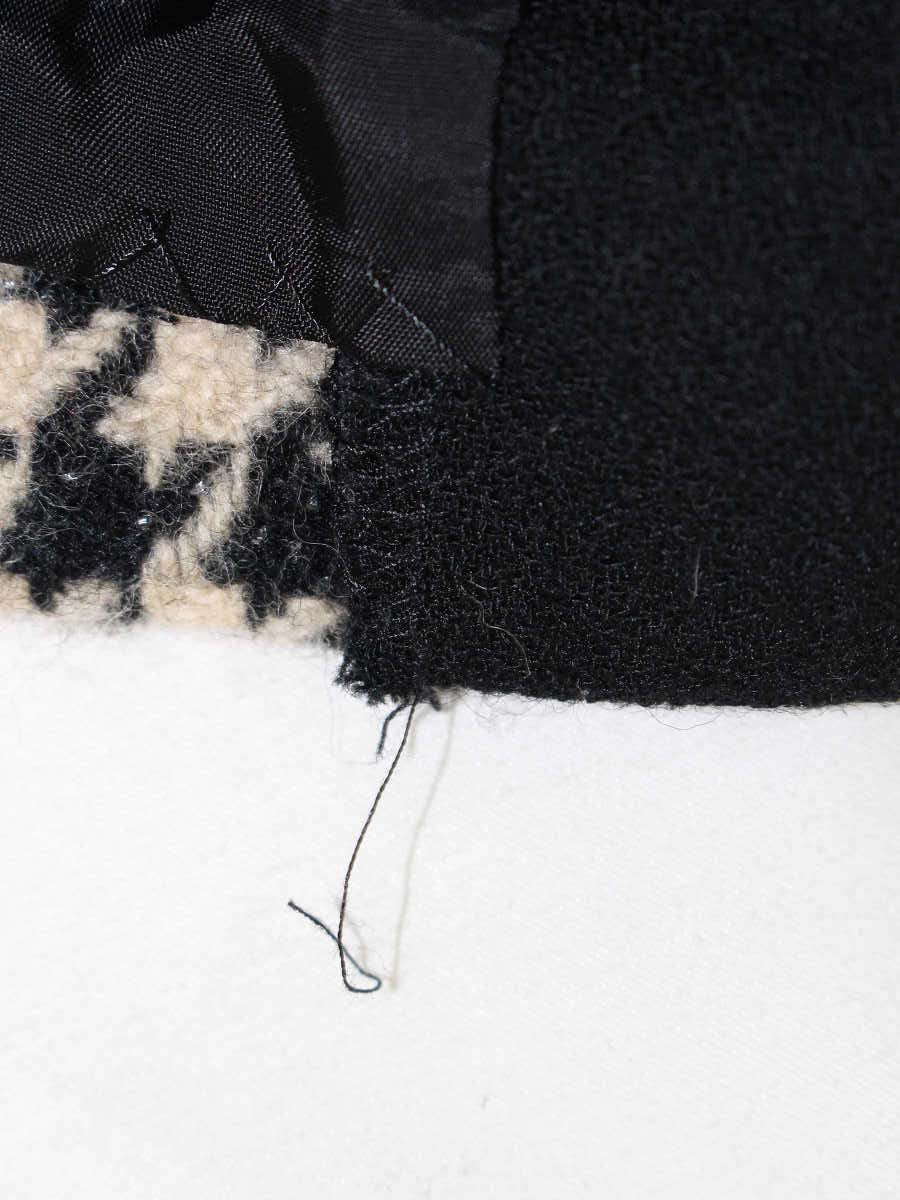 エムズグレイシー 424701 ジャケット 40 ブラック リボン 千鳥柄 ウール アンゴラ ITNBS3DLLUTM