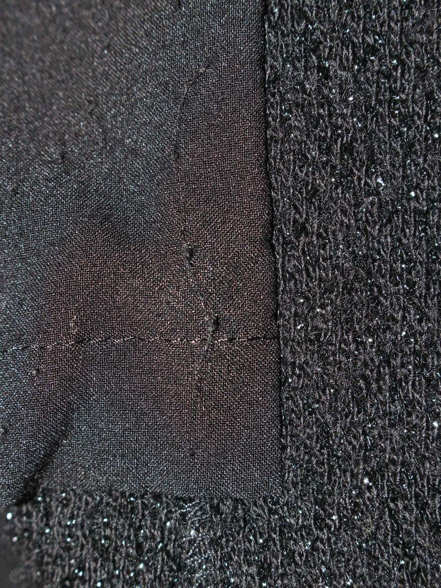 レオナールファッション 0342590 スカート 72/96 ブラック ラメ スリット ITQL0GFT9NN0