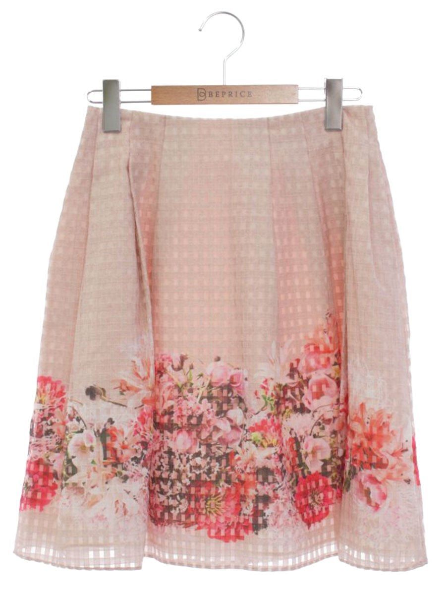 Tocca 花柄 刺繍 ワンピース チェック柄 サイズ6 XL 結婚式 ワンピース 