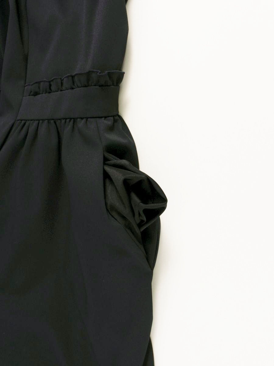 エムプルミエブラック C920-016 ワンピース 34 ネイビー フリル ITL4Q7KTONG0