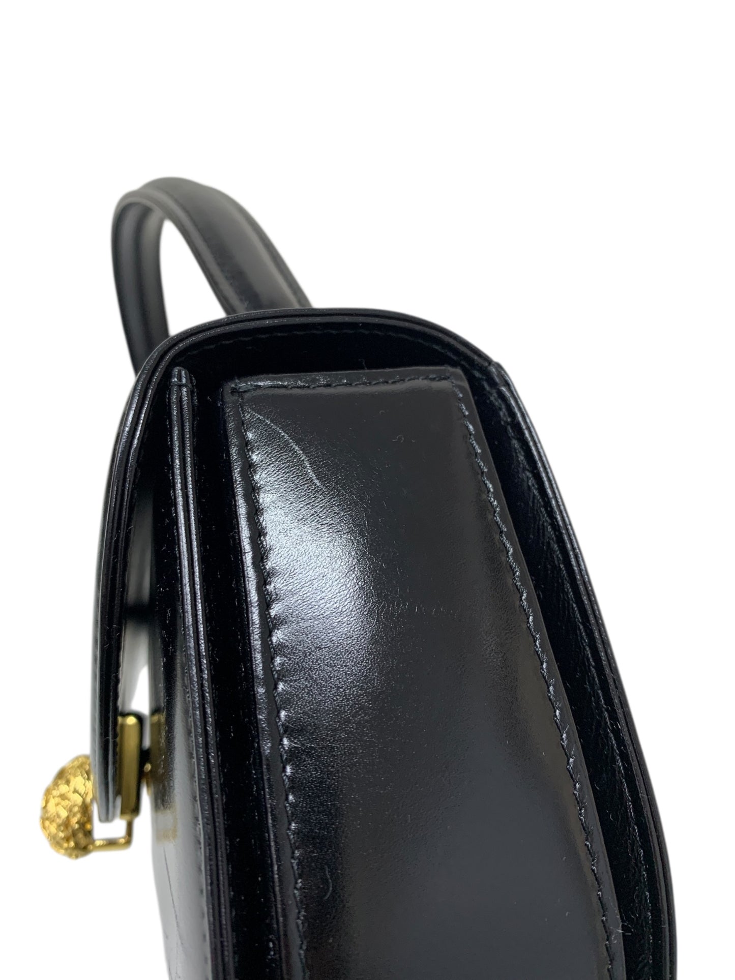 和光 ハンドバッグ ブラック レザー IT6W1BKJP8KK