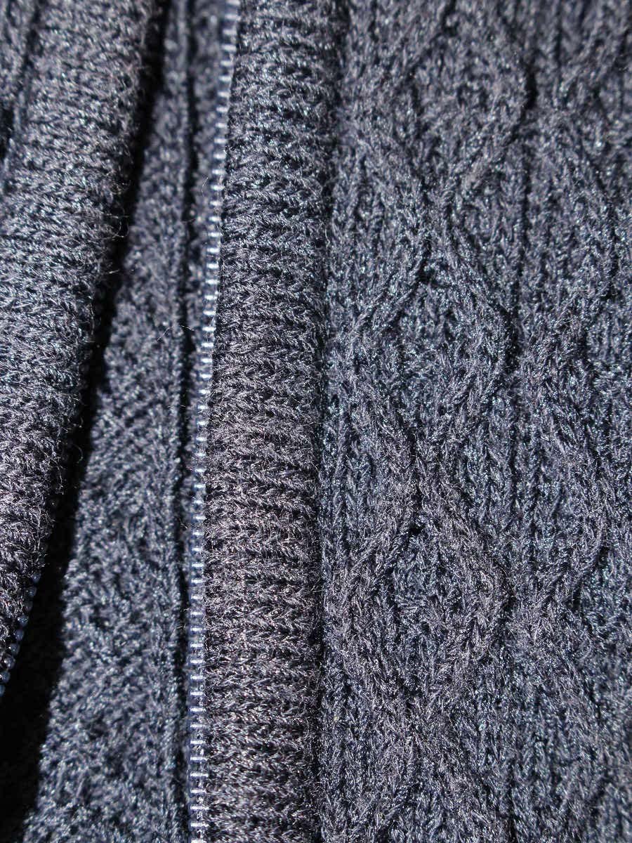 ルネ 6612650 ニットパーカー 34 ネイビー フラワーストーンパールジップ ITJRFASUSCQG