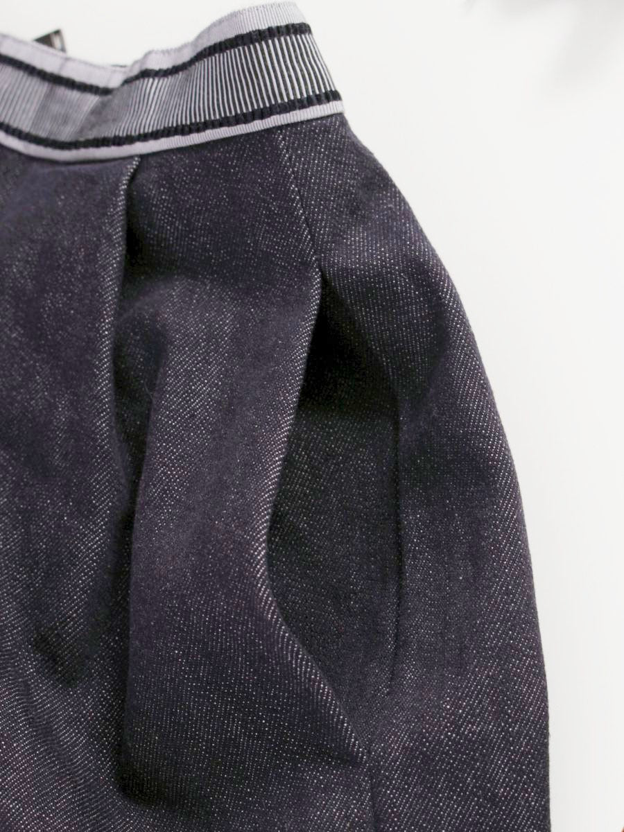 フォクシーブティック Skirt 40915 デニムスカート 38 ネイビー フリンジ IT8CY0SXH2EO