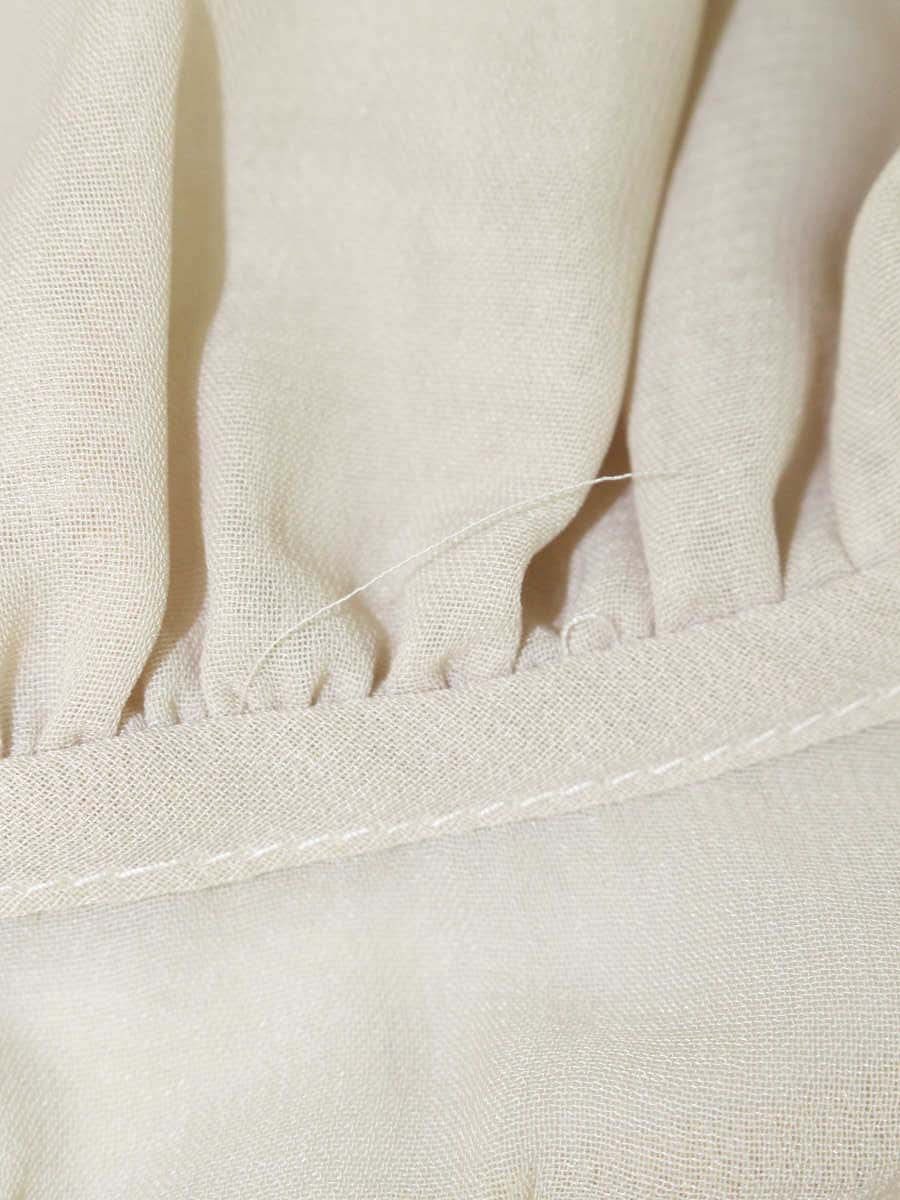 スーパービューティー トップス 40 ベージュ 半袖ニット フェイクパール フラワーフリル IT0V8SCSKJQC 【SALE】