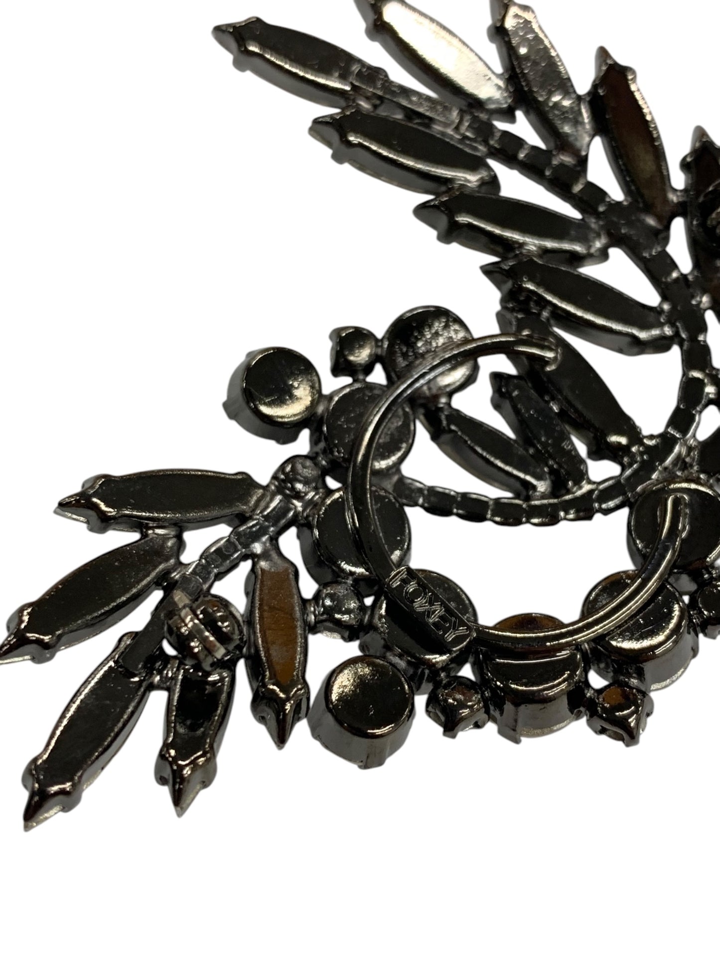 フォクシーブティック ブローチ シルバー フラワー ラインストーン ITE6U2PUNW7E