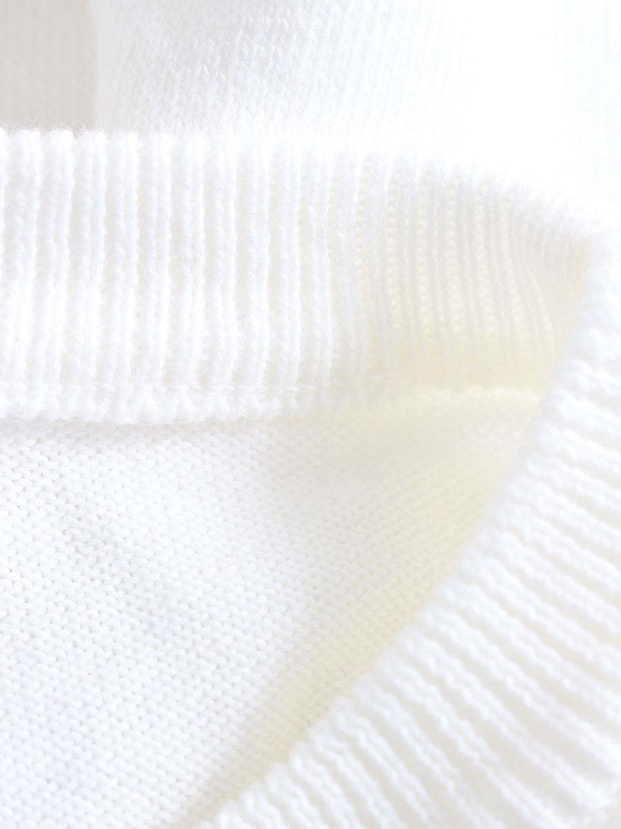 ヌメロヴェントゥーノ N21095 ニットシャツ/セーター 12 ホワイト コットン N°21 ロゴ IT3X1M63Z780