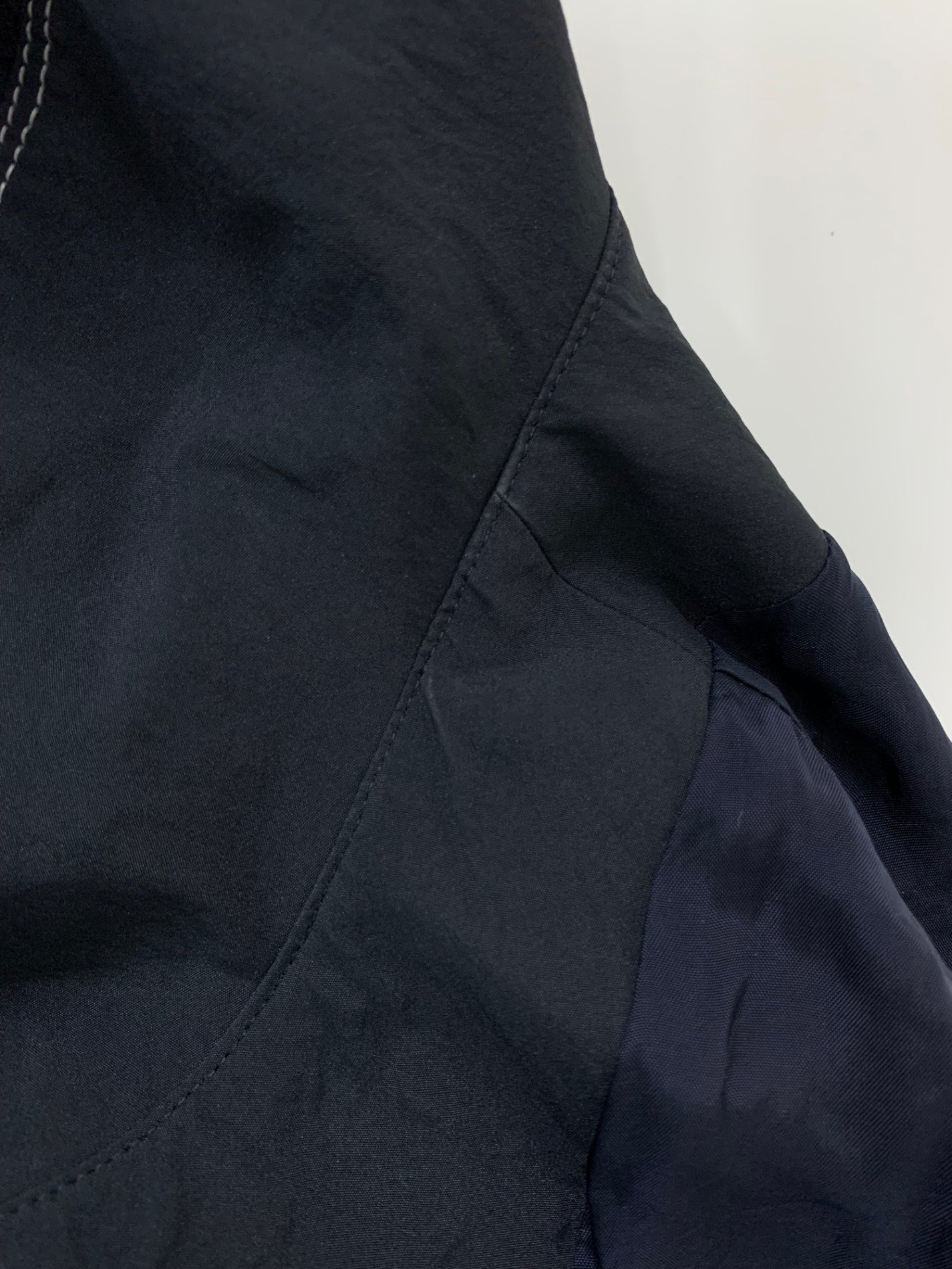 エムズグレイシー 819104 コート 40 ネイビー ステッチ フリル リボンベルト付き IT1JE41P73FS