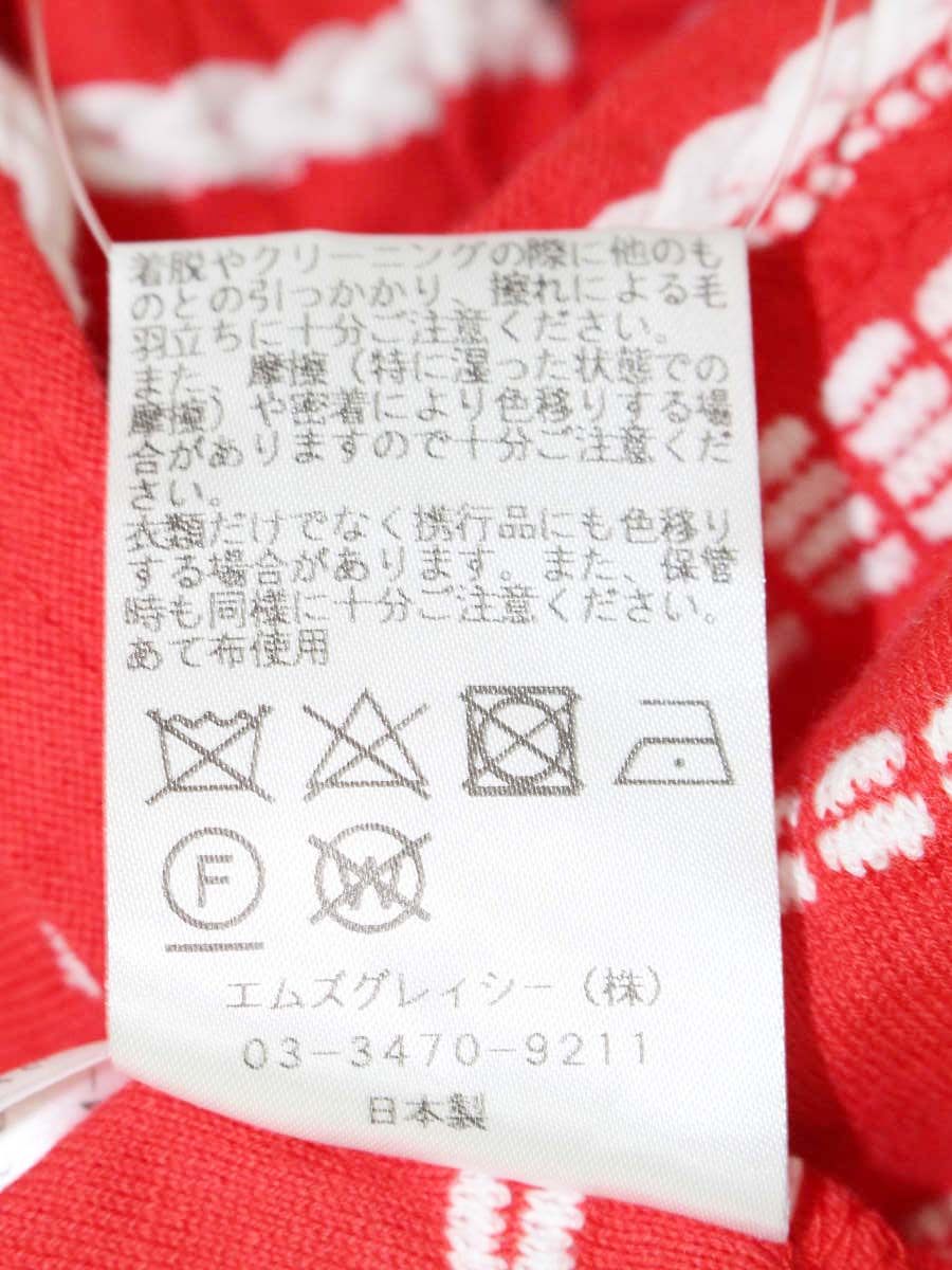 エムズグレイシー ロープ柄カットソー 315323 カットソー 40 レッド リボン IT5VPRCQ7TVU