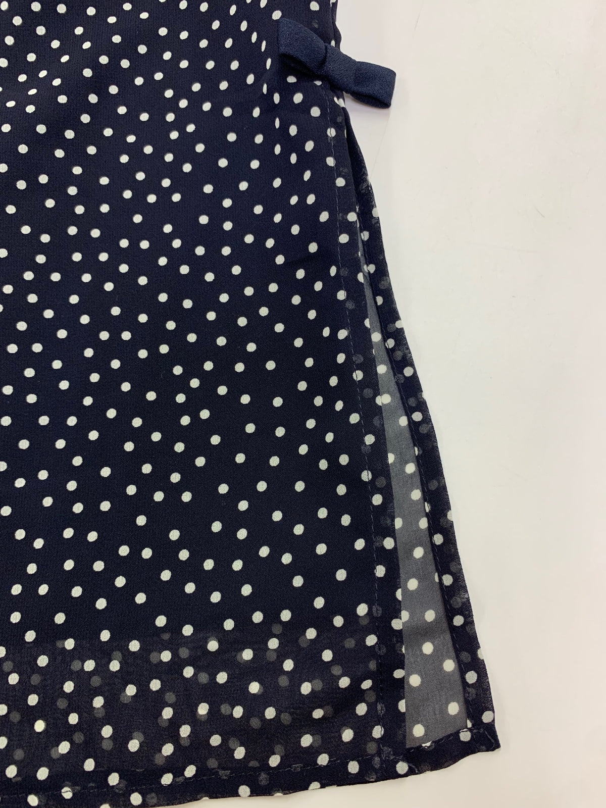 エムズグレイシー 416317 パンツ 38 ネイビー 水玉 ドット ワイド IT3PIZHGSL0G