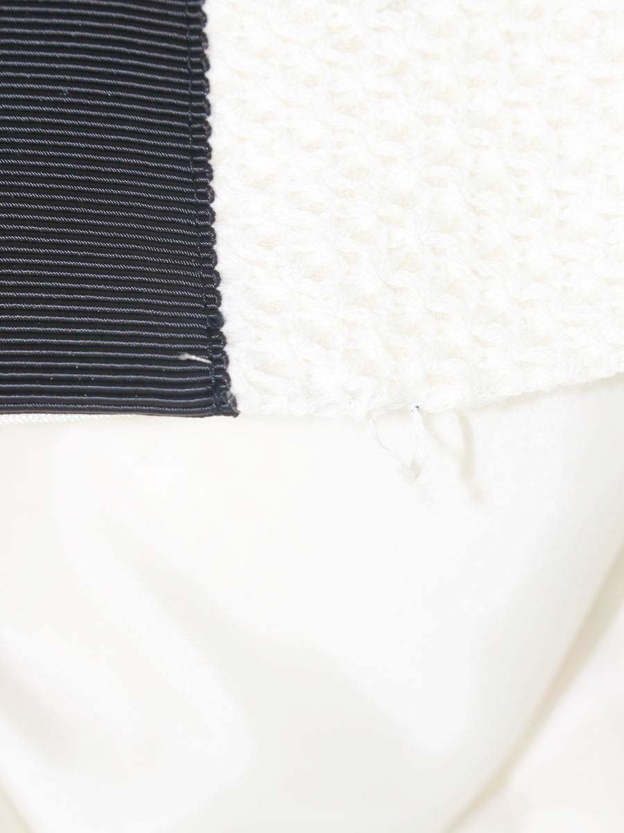 エムズグレイシー 314505 ジャケット 40 ホワイト ニット ストーンボタン ITSDISKBTEA4