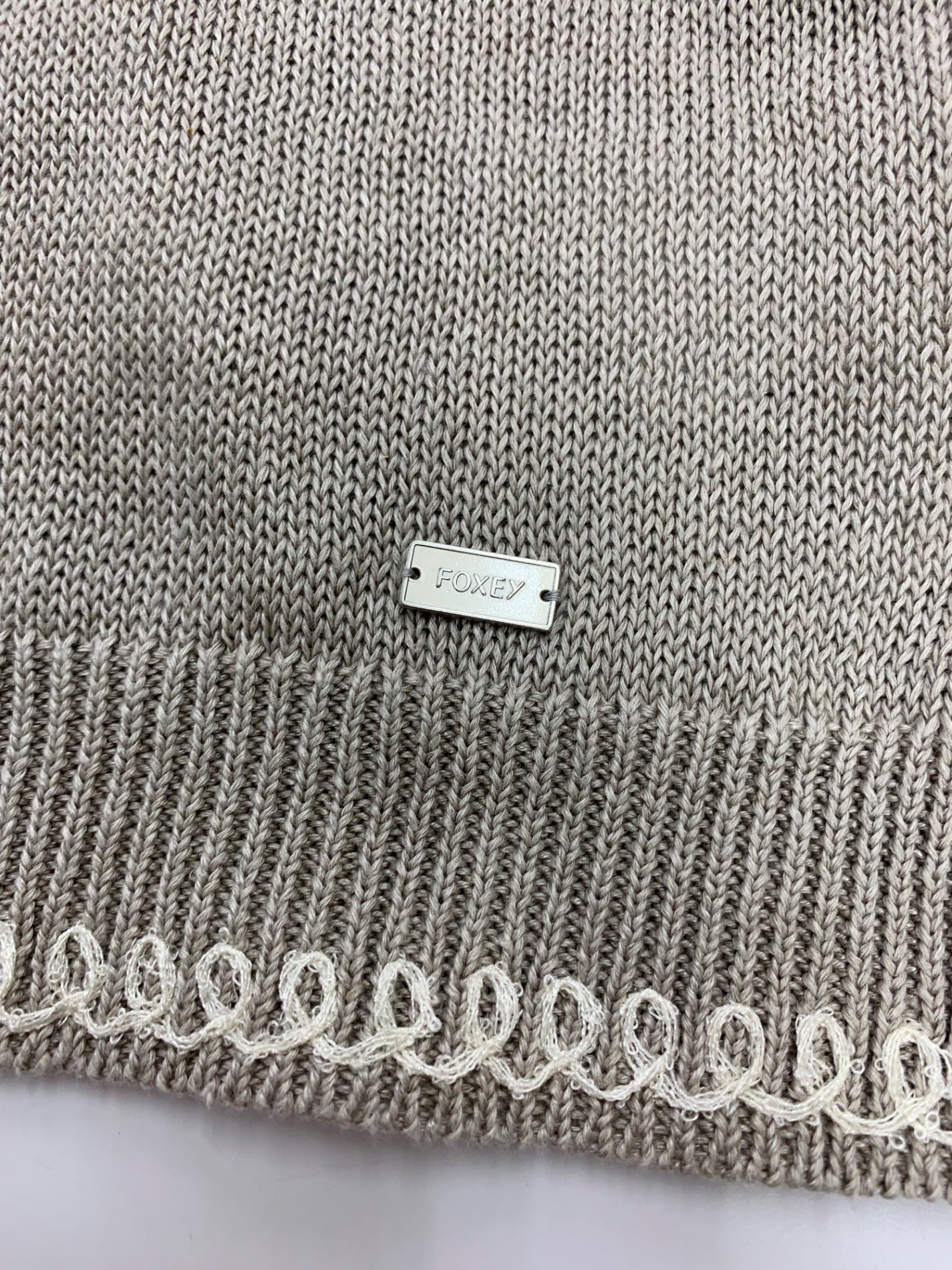 フォクシーブティック LIBRE 45013 カーディガン 40 グレー リネン ITFVYE6R5FDC