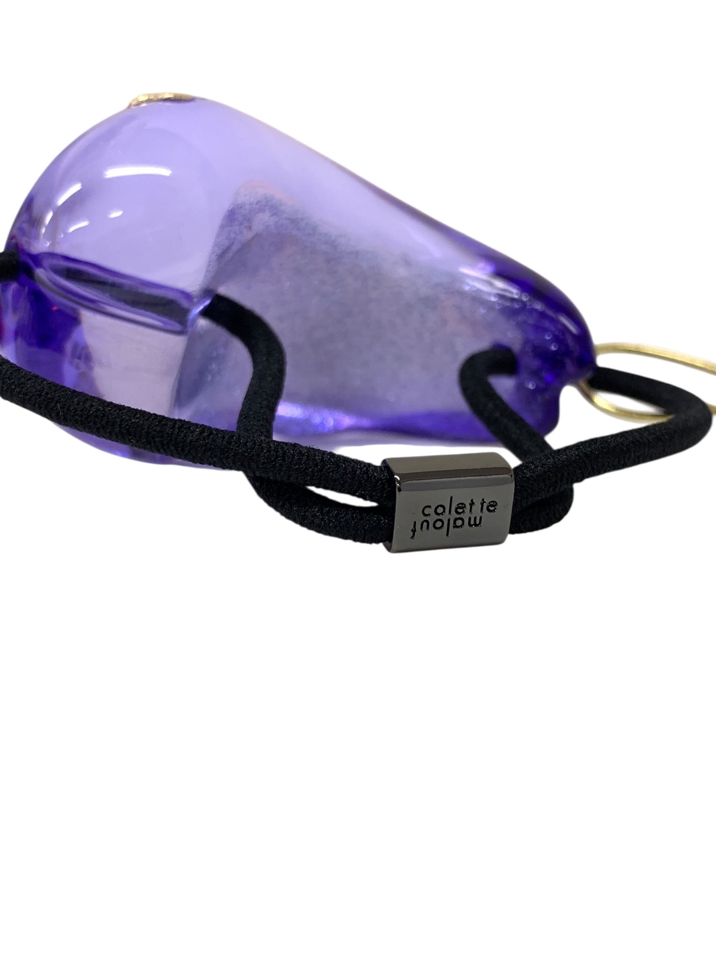 コレットマルーフ ヘアーゴム パープル アクリル ラメ ティアドロップ IT7AQDQSMT61 【SALE】