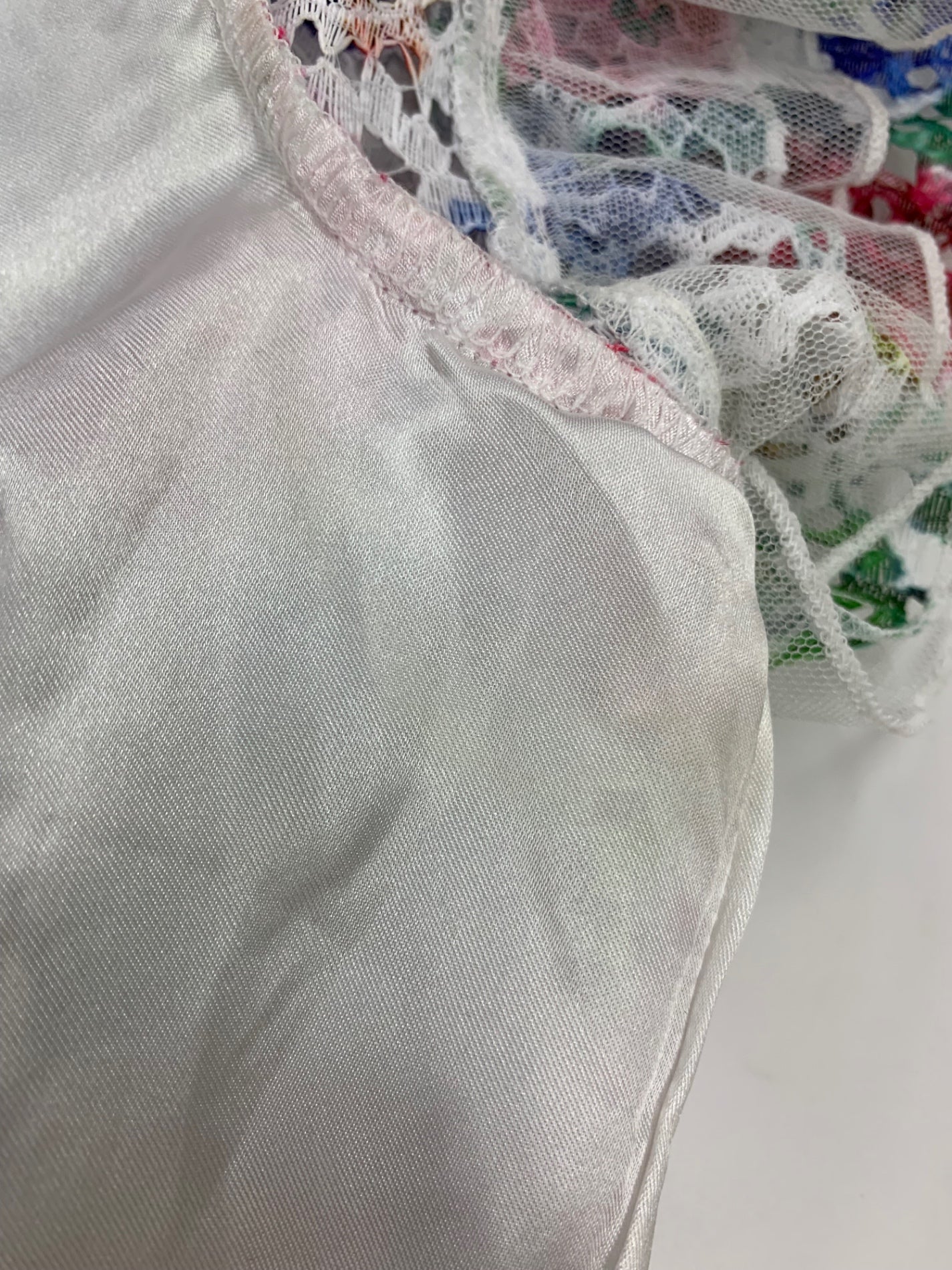 スーパービューティー ワンピース 42 ホワイト 花柄 レース リボンフェイクパール ITFB4A7ELZAV 【SALE】