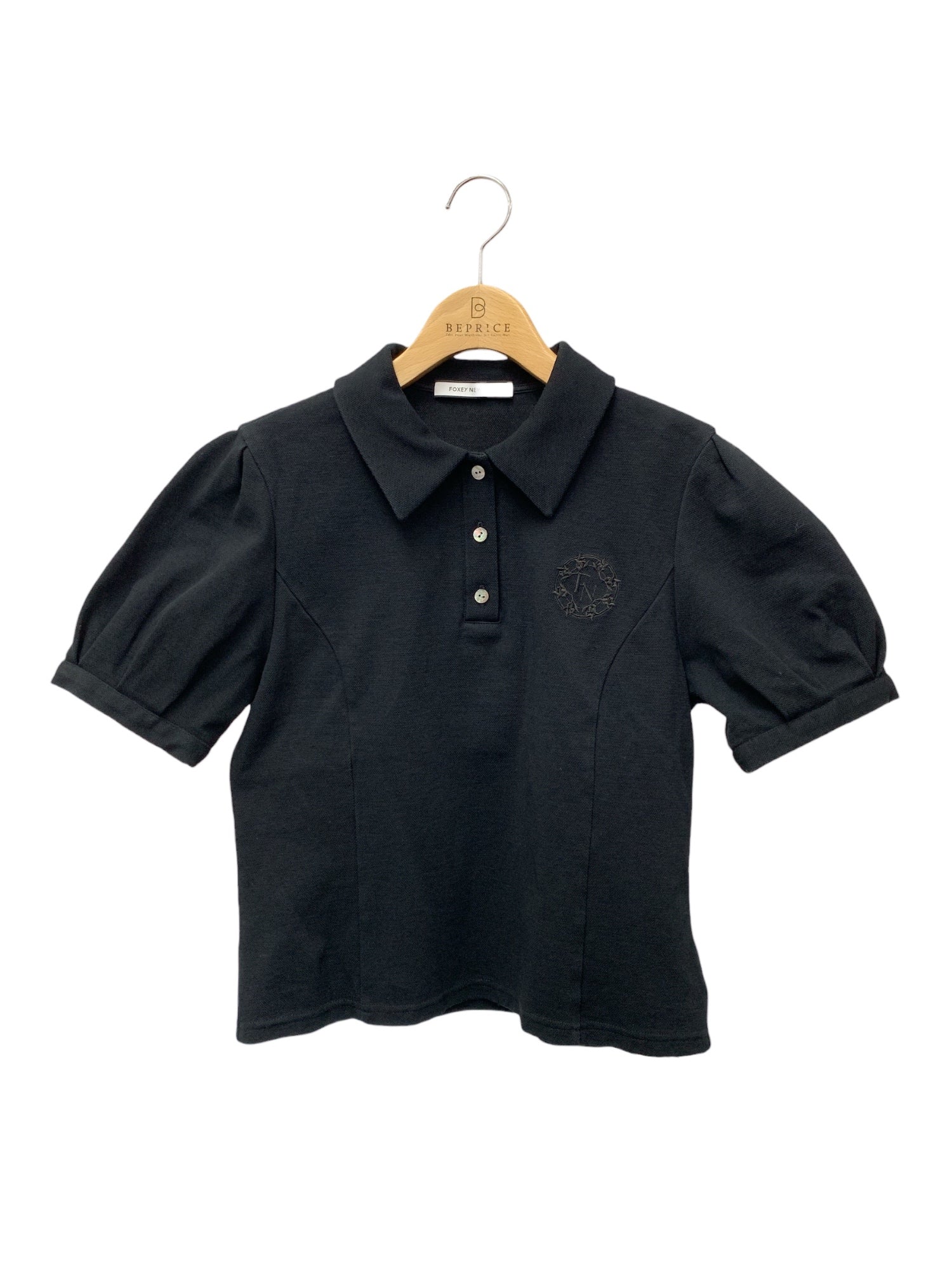 フォクシーニューヨーク　ブラック　トップス フォクシーニューヨーク Blouse Marea 43741 ポロシャツ 40 ブラック