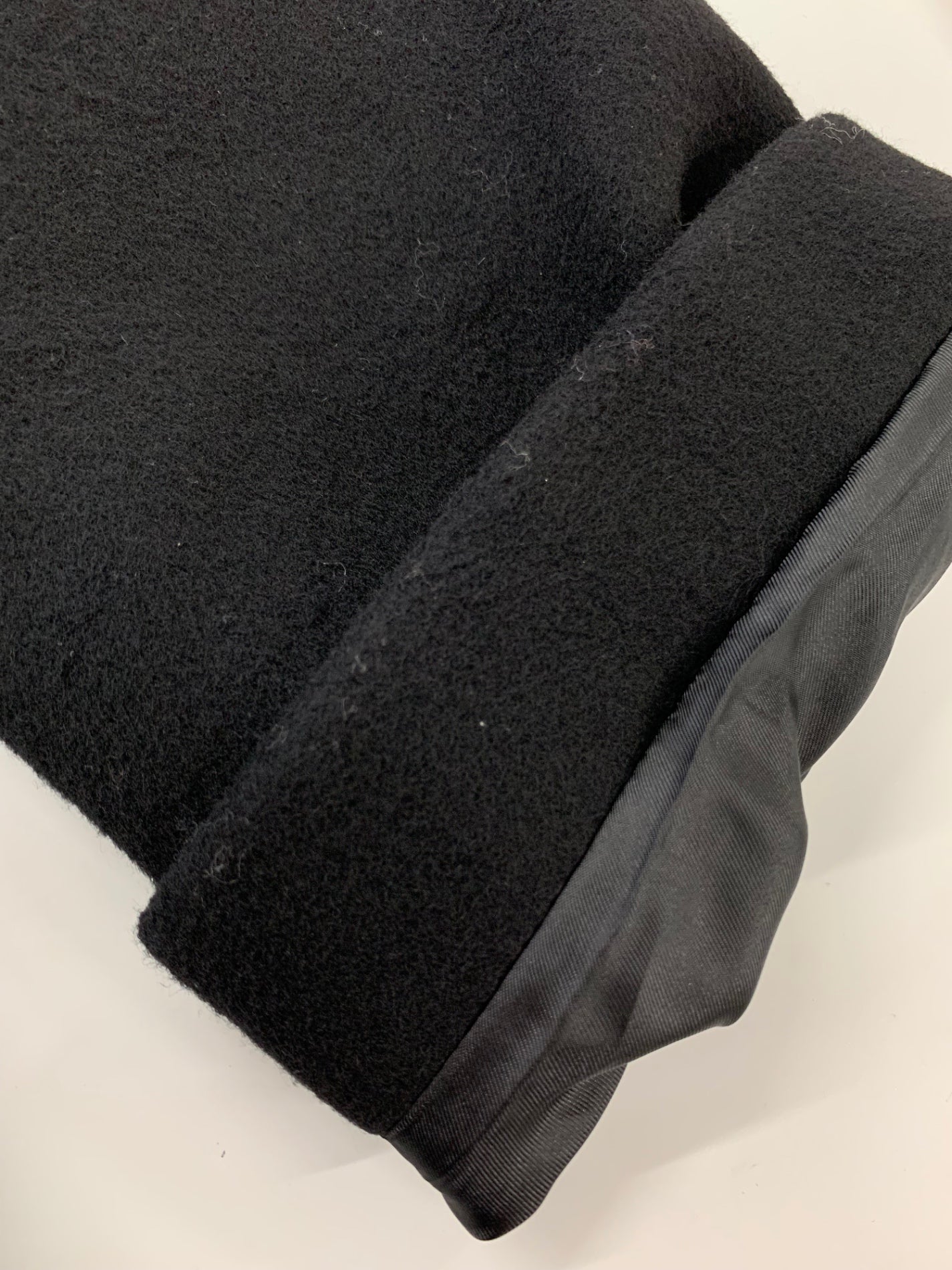 エムプルミエ A233-003 ジャケット 36 ブラック ノーカラー ウール混 IT76GIBR82LB