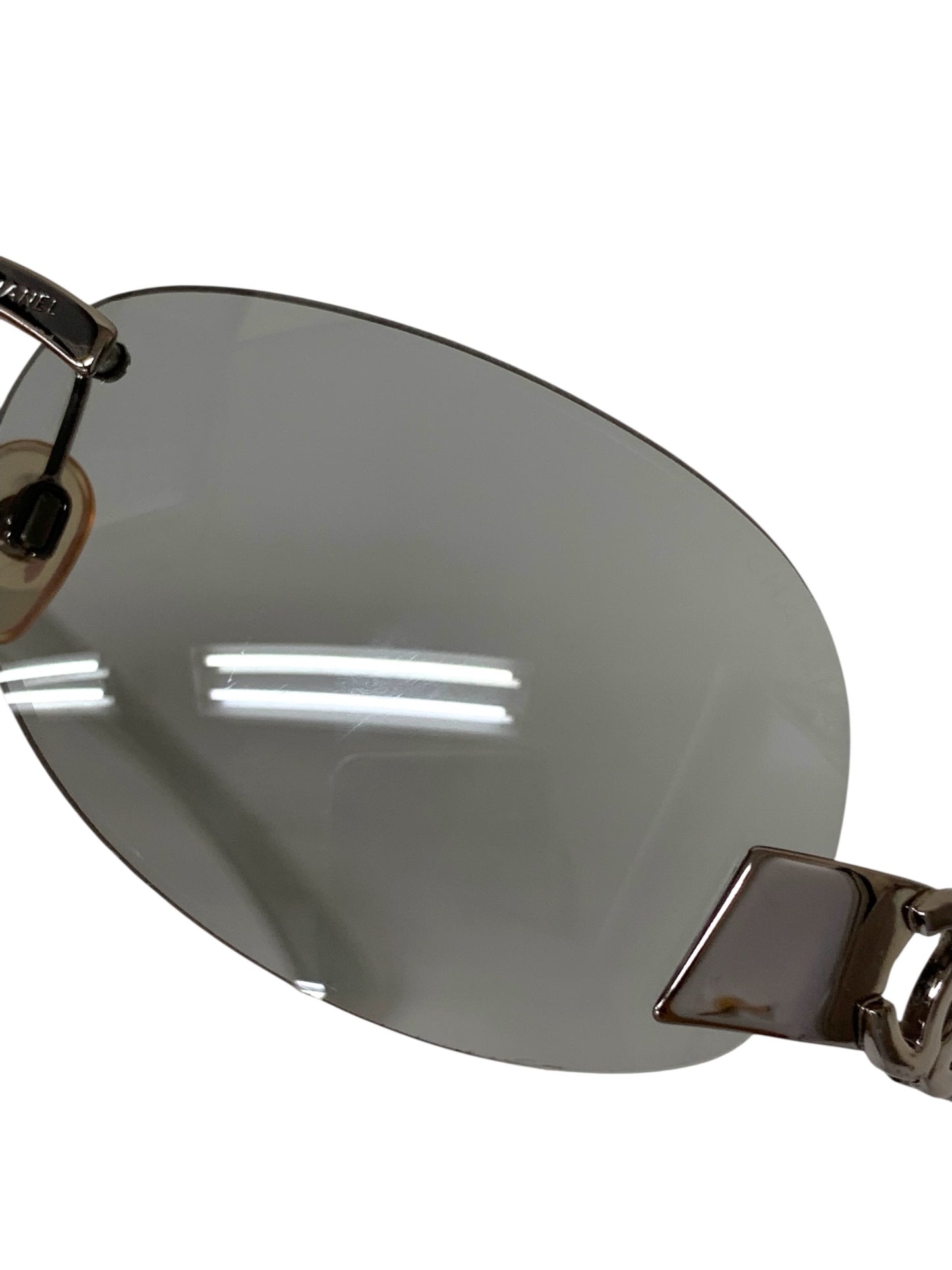 シャネル 4037 サングラス シルバー コンビフレーム リムレス(フチなし)オーバル(楕円) ITTCN4IVV1DM 【SALE】